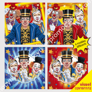 4 modeles de posters avec jolis clowns modernes